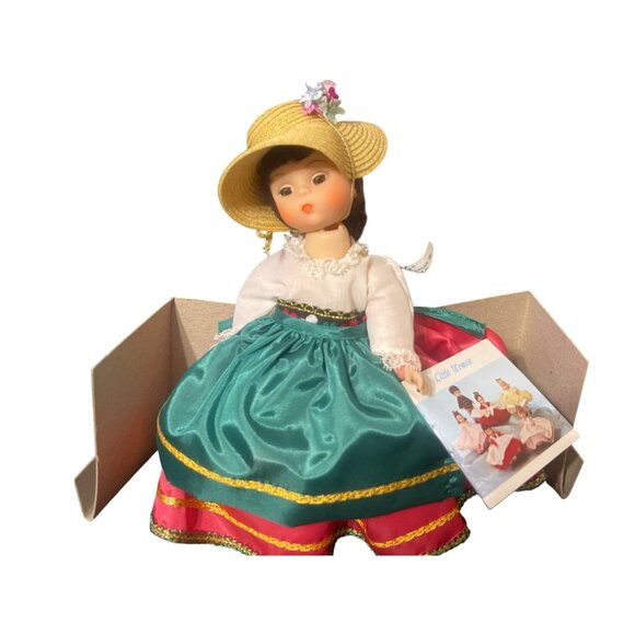Vintage Madame Alexander Italy World Doll #593 Original Box Estate Hat Tag 8" - Picture 1 of 4